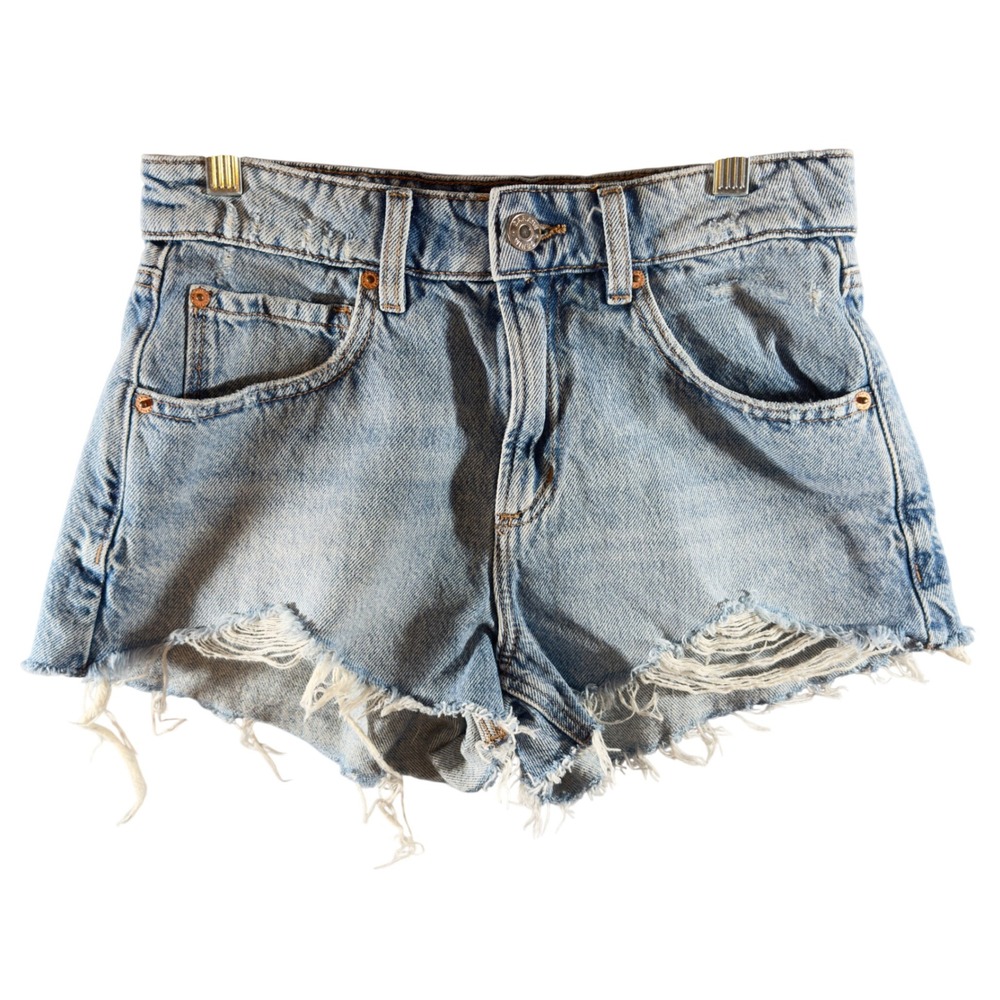 427 | Garage‎ Denim Festival Distressed Cutoff Shorts Light Wash Size 25